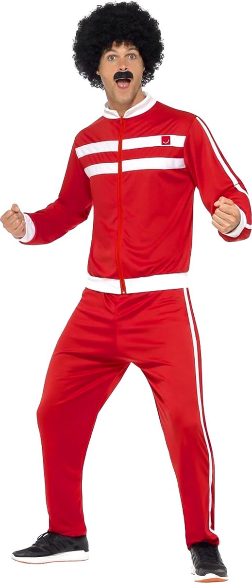 Smiffys retro trainingspak heren rood - maat xl
