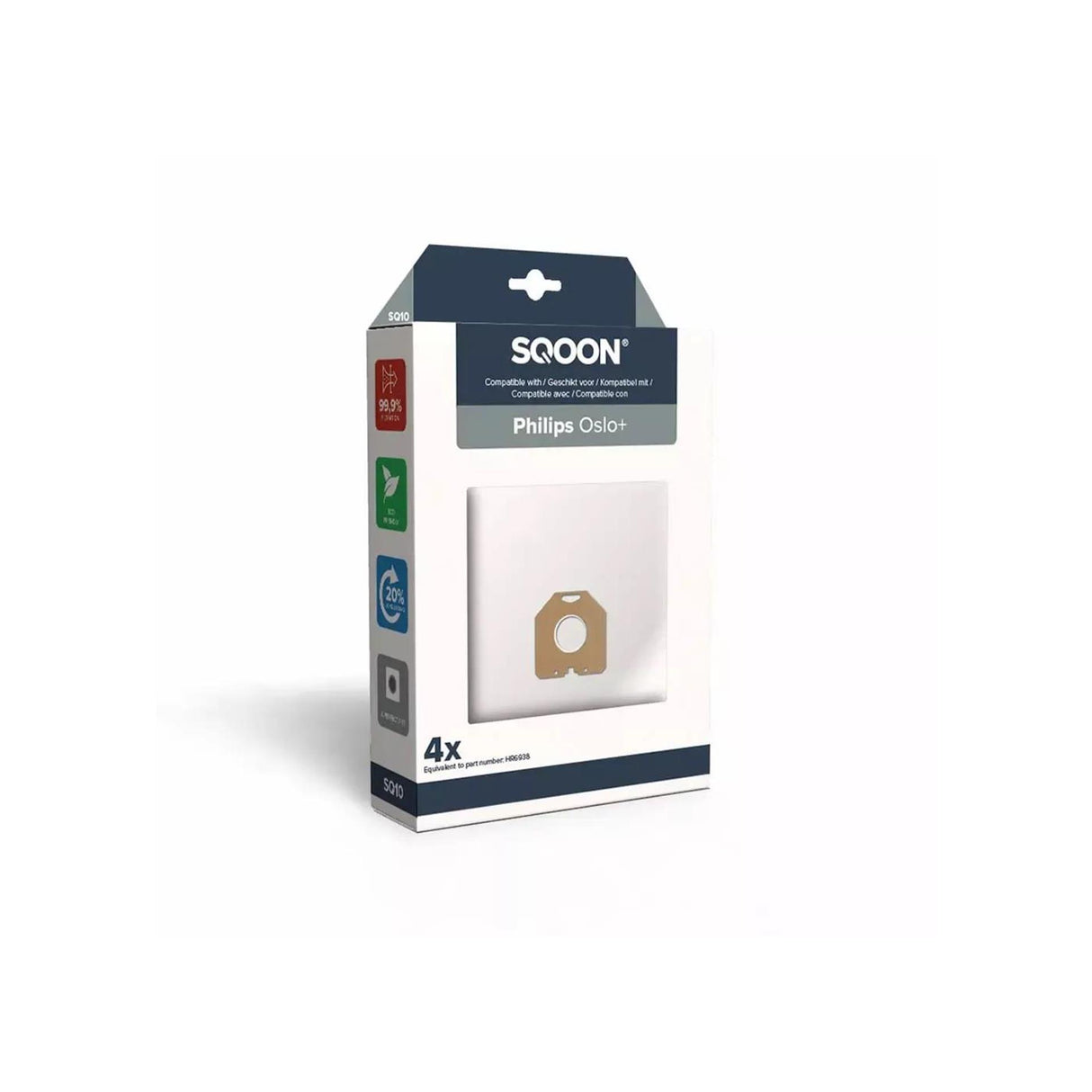 Sqoon stofzuigerzak philips oslo doos a 4 stuks