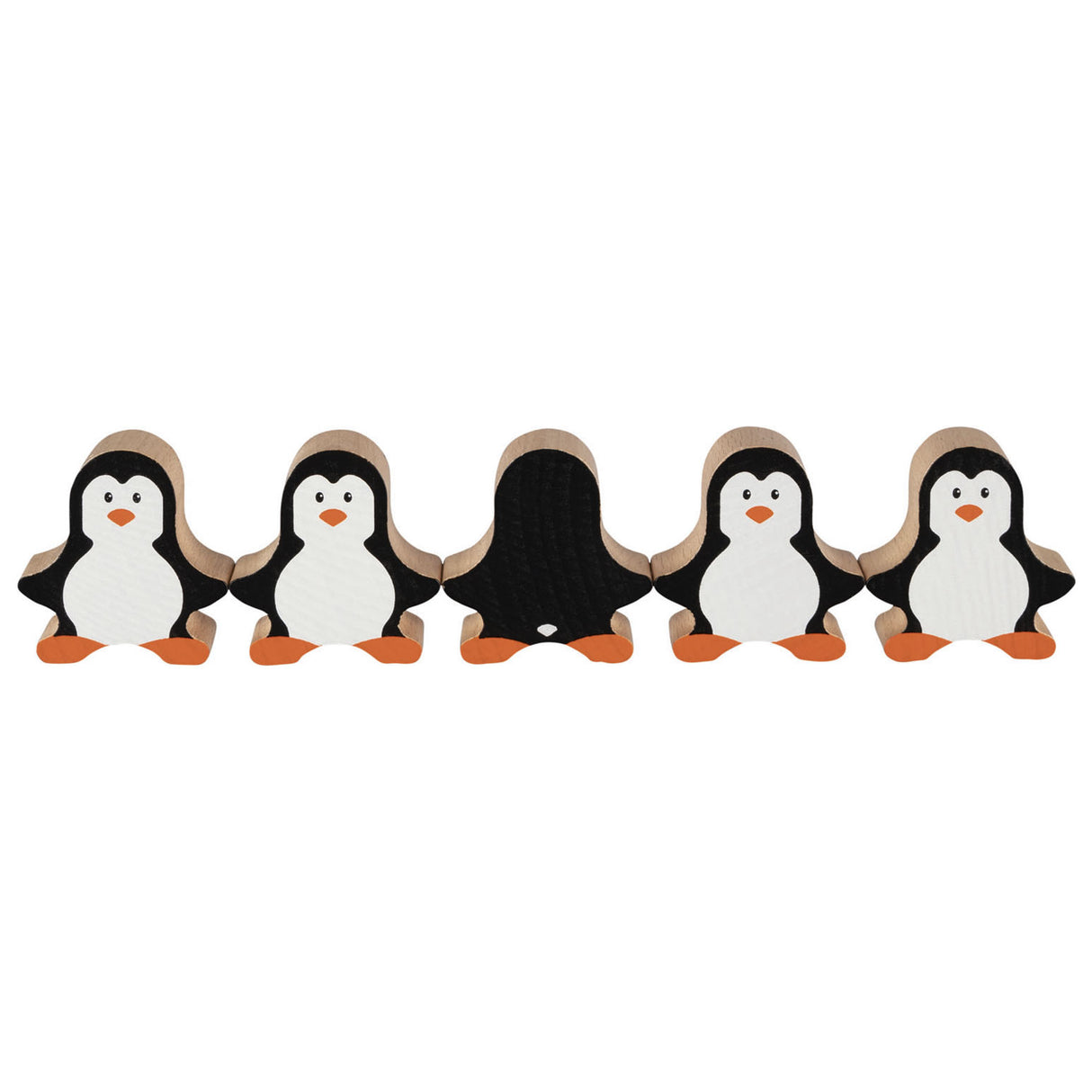 Goki houten stapelspel pinguin