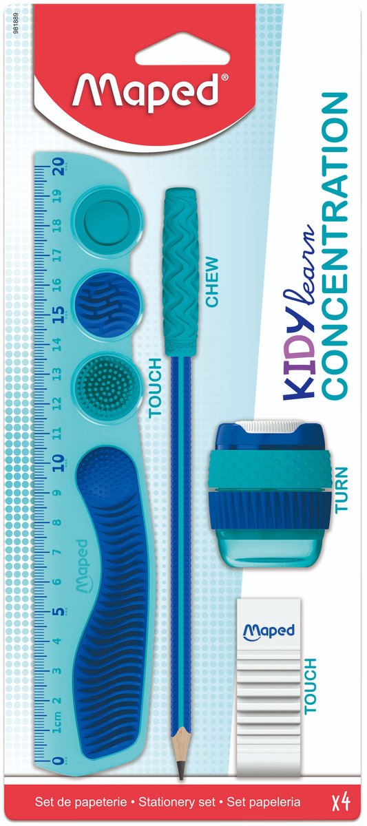 Maped office tekenset maped kidy learn concentration set à 4-delig assorti