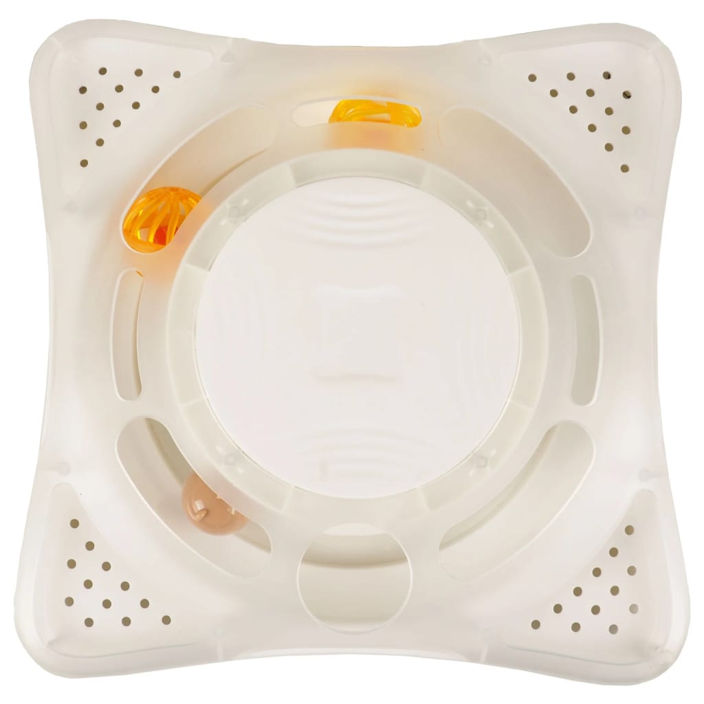 Flamingo kattenrolspeelgoed orbit 26x26x8 cm wit
