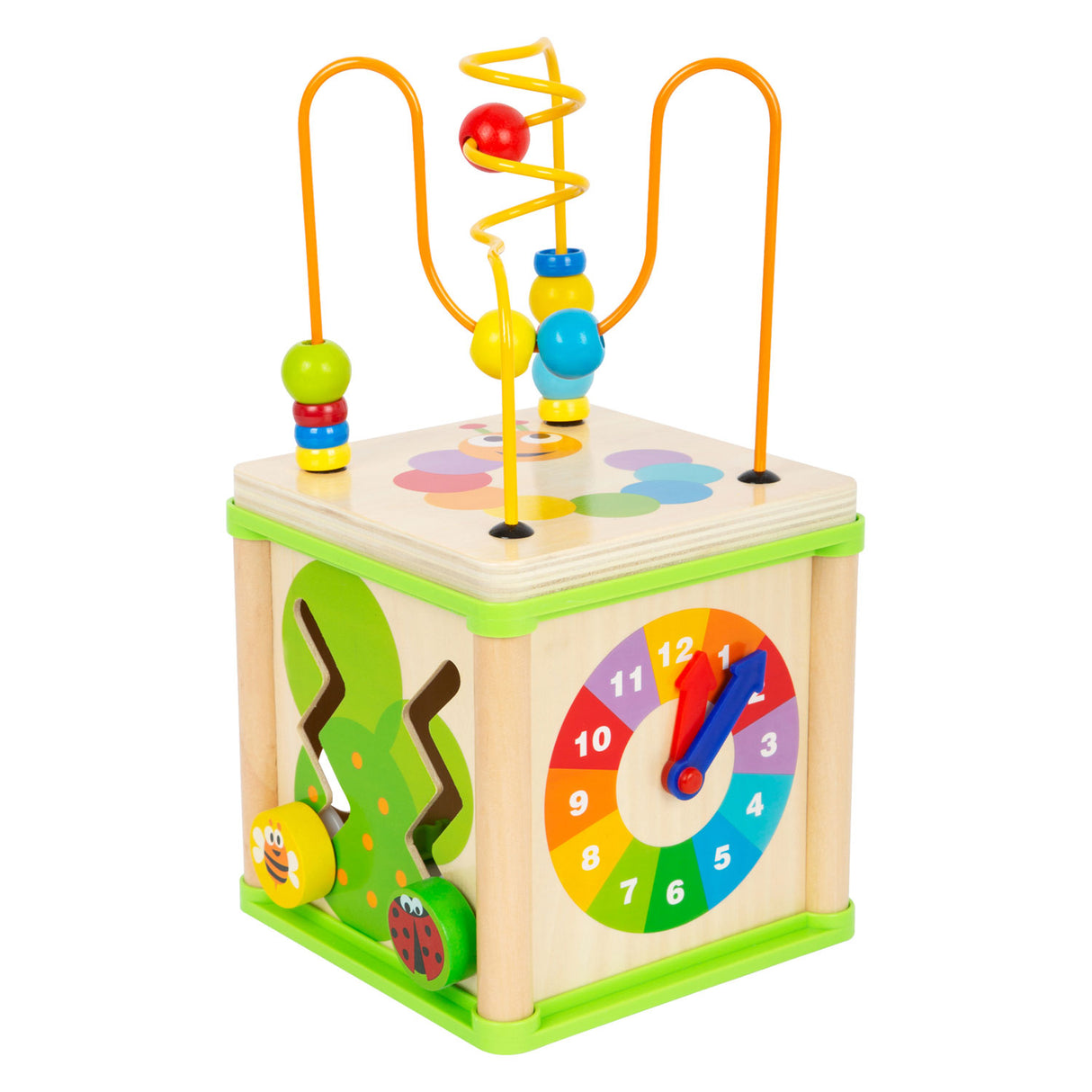 Small foot - houten activiteiten motoriek spiraal 5in1