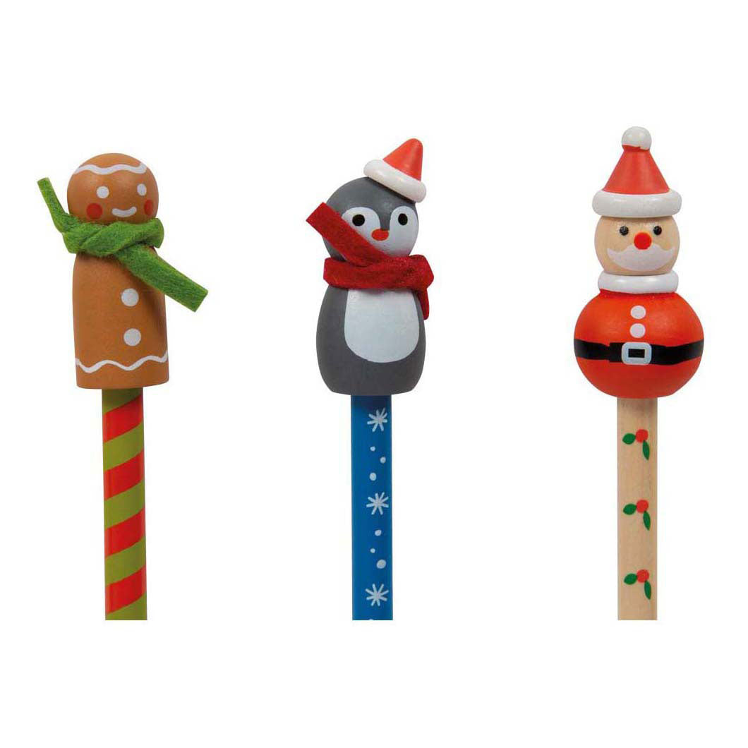 Small foot - kerstpotloden set, 6dlg.
