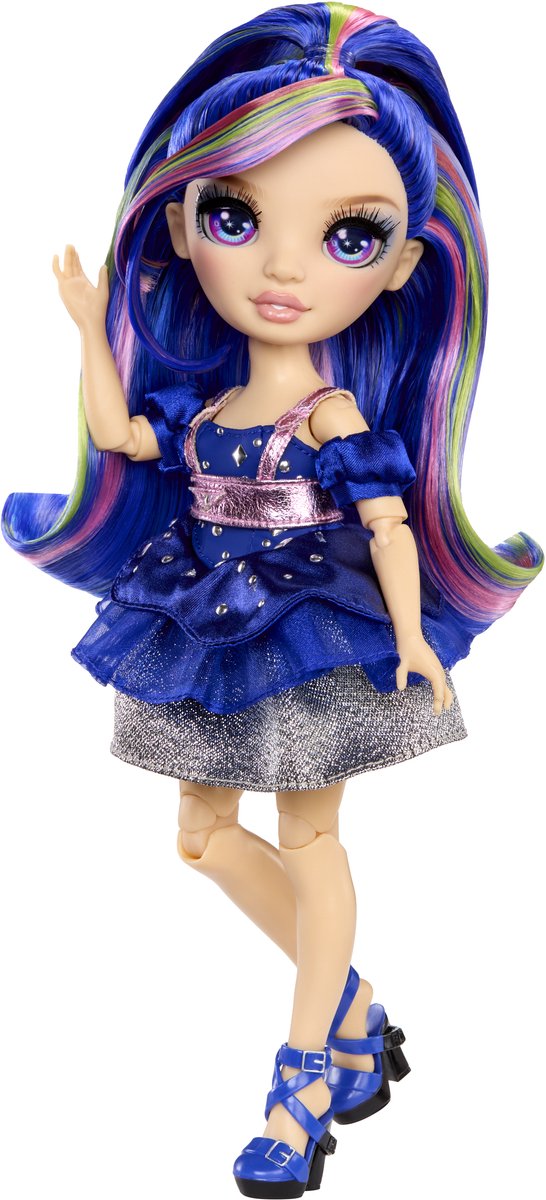 Rainbow high be dazzling-modepoppen - genevieve bleue (blauw) met bedazzle-tool en glinsterende strass-steentjes
