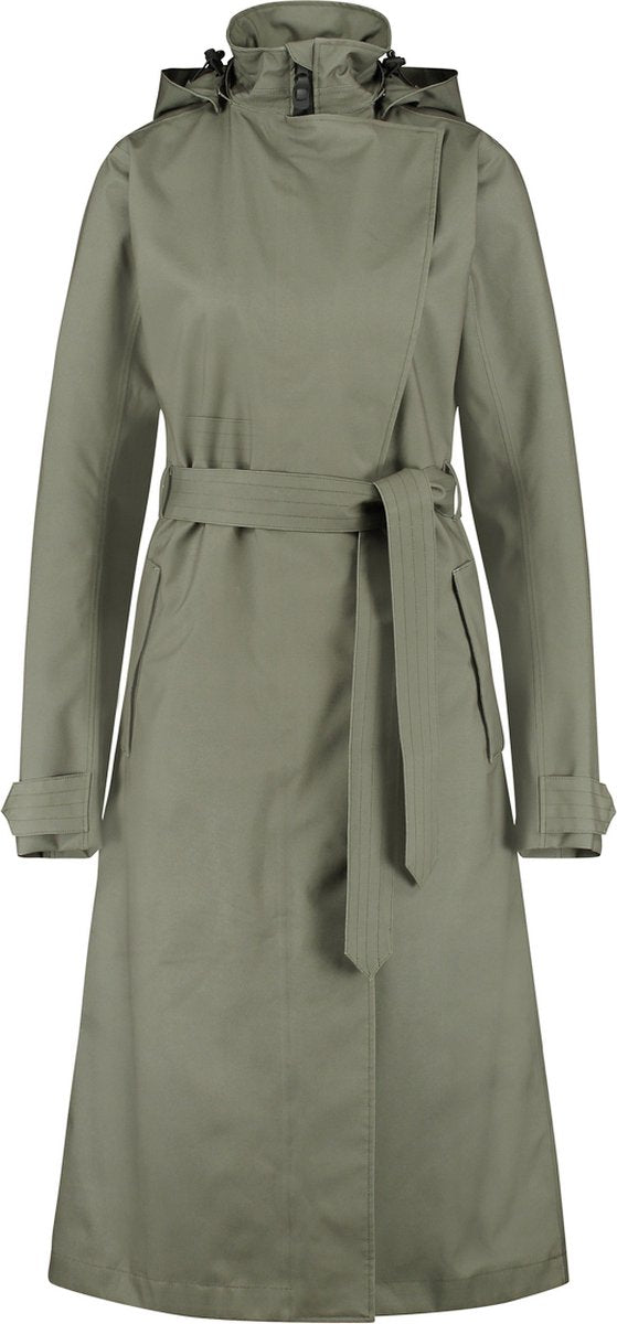 Agu trench coat long regenjas urban outdoor dames - groen - m
