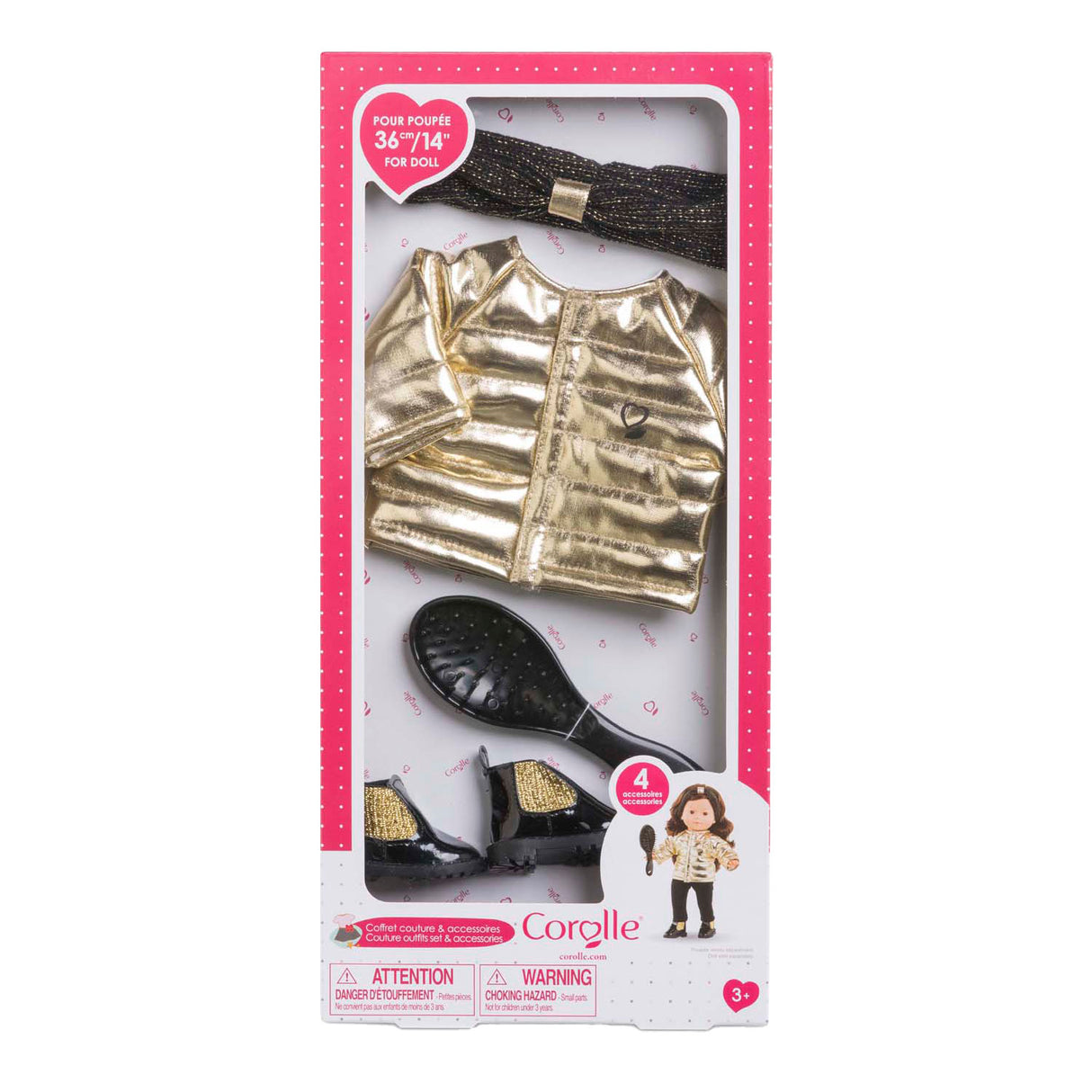 Corolle couture outfit set met accessoires voor poppen, 36cm