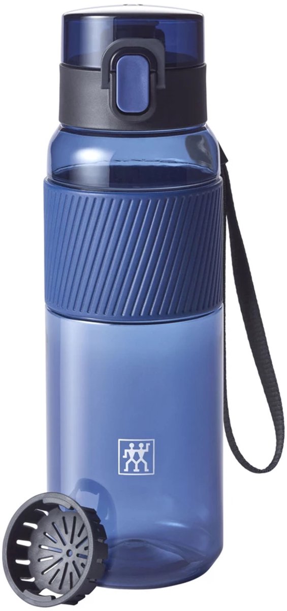 Zwilling drinkfles 680ml met verwijderbaar fruitzeefje blauw