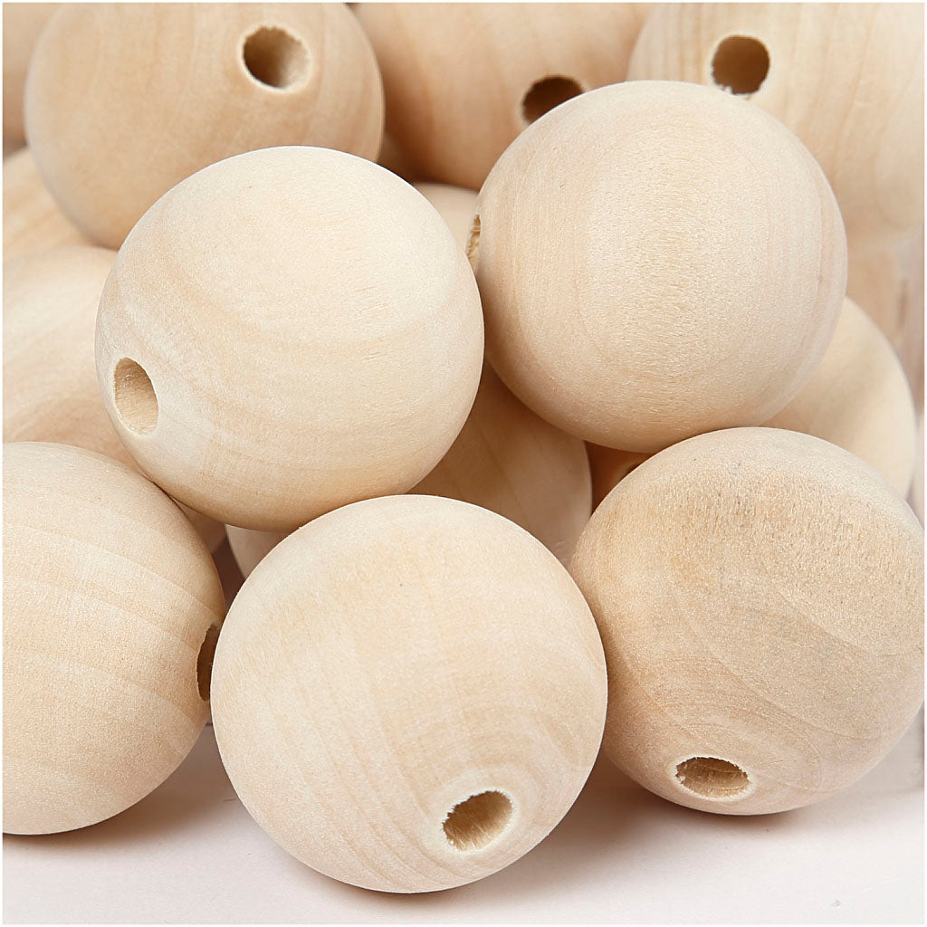 Creativ company http: www.cchobby.nl houten-kraal-d-30-mm-gatgrootte-5-mm-50-stuk-1-doos