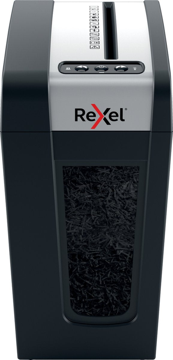 Rexel mc4-sl stille papierversnipperaar - p5 microsnippers - tot 4 vel - 14l - zwart