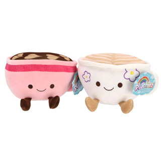 Pluchiez pluche koffie 18 cm 3 assorti | 2 stuks