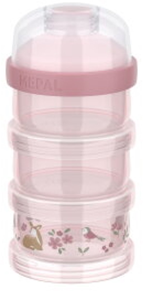 Mepal mio melkpoedertoren 3-delig little dutch - 360 ml - luchtdichte afsluiting met schekdop - multifunctioneel opbergen en doseren - fairy garden
