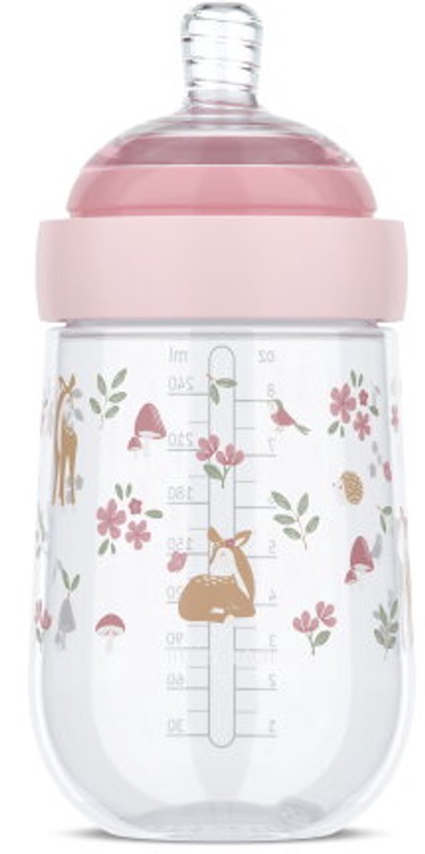 Mepal mio babyfles little dutch - 240 ml - anti-koliek - spiraalontwerp voorkomt verstopping - siliconen van medische kwaliteit - fairy garden