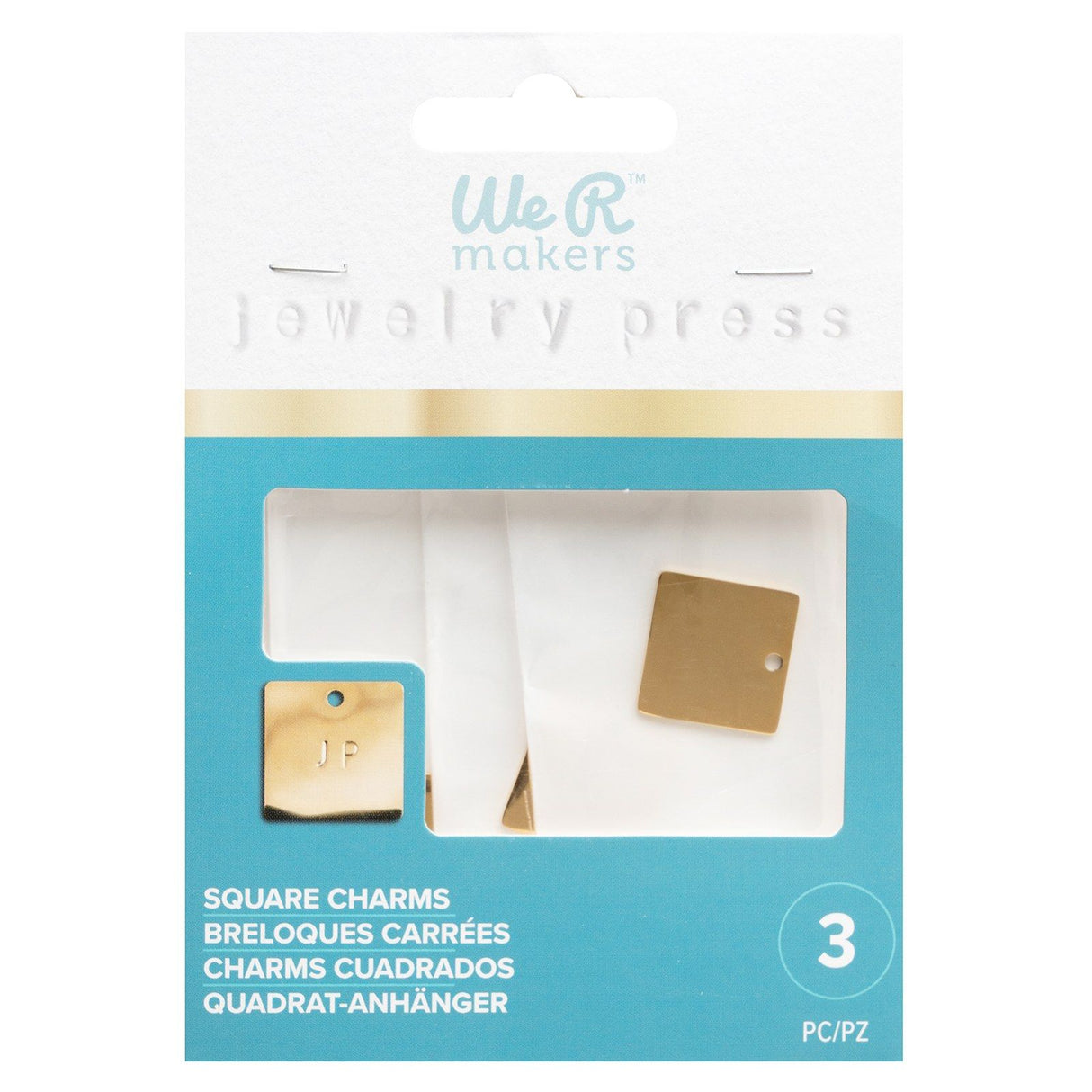 We r makers • charms stainless steel square