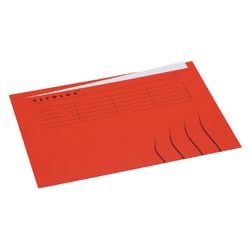 Binnenmappen djois a6002-442 karton 225g m2 a4 rood ongelijkzijdig bedrukt