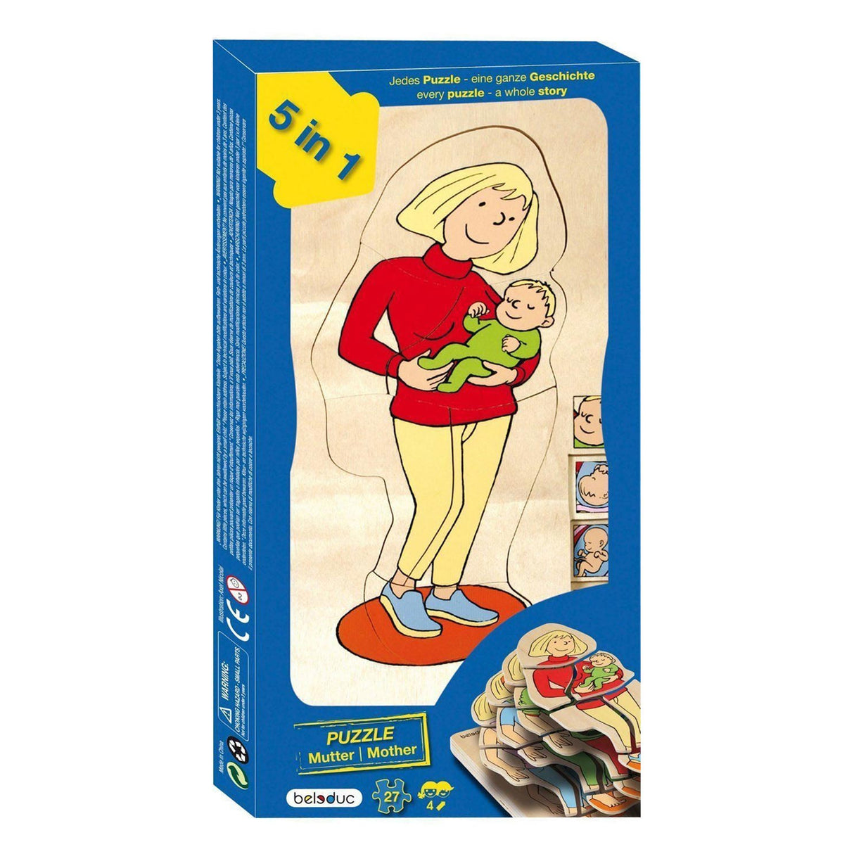 Beleduc houten lagenpuzzel zwangerschap