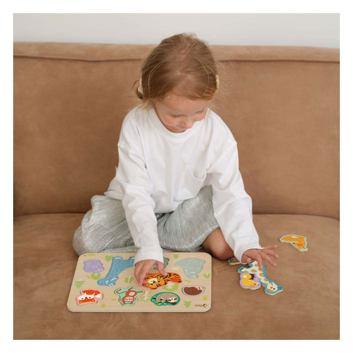 Classic world houten dierenpuzzel educatief speelgoed 10 stukjes.