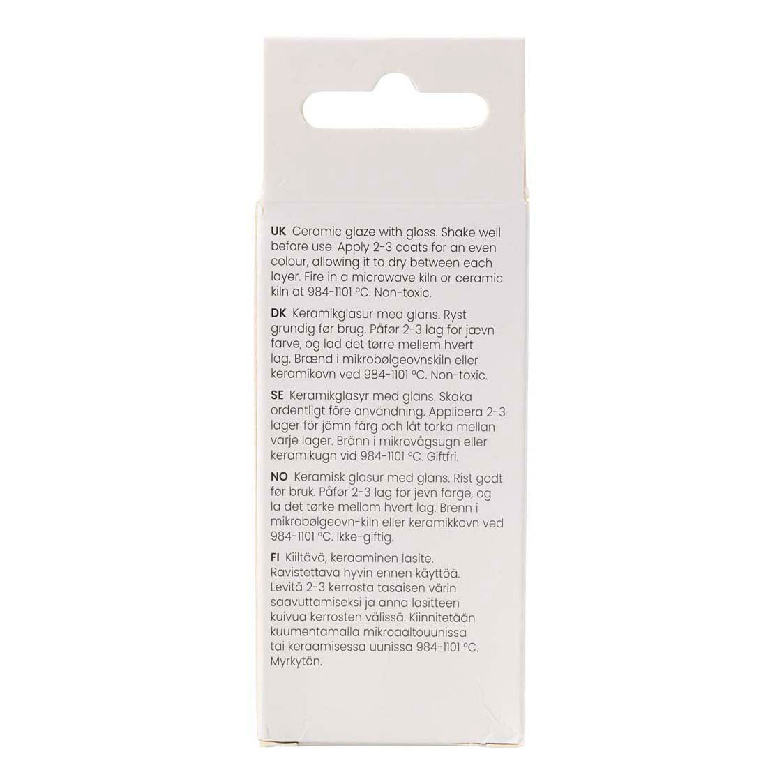 Creativ company keramiek glazuur 984-1101 c dekkend wit - 60ml