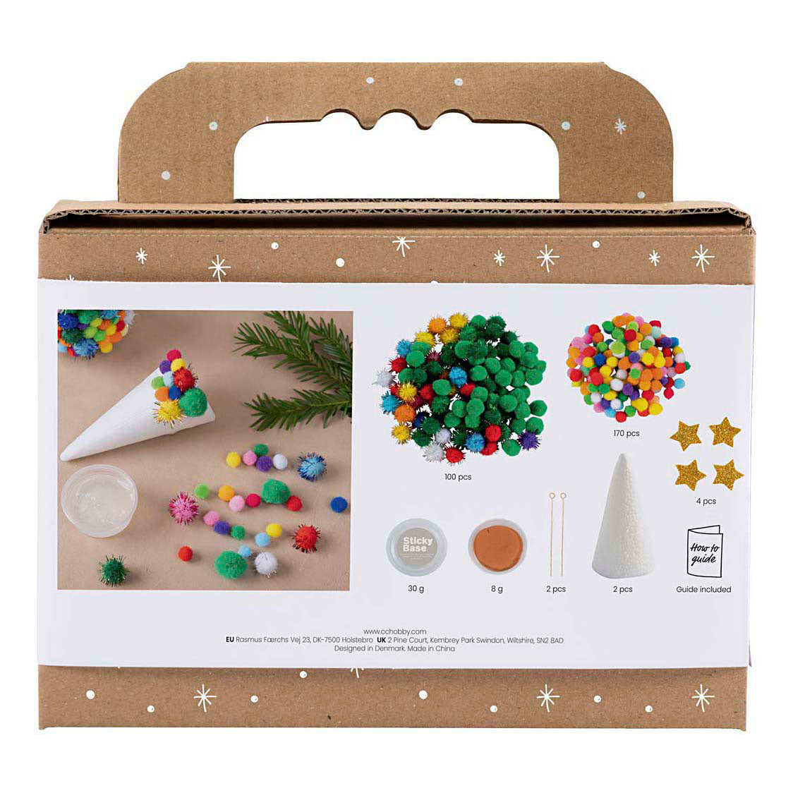 Creativ company http: www.cchobby.nl mini-hobbyset-decoratie-kerstboom-diverse-kleuren-1-doos