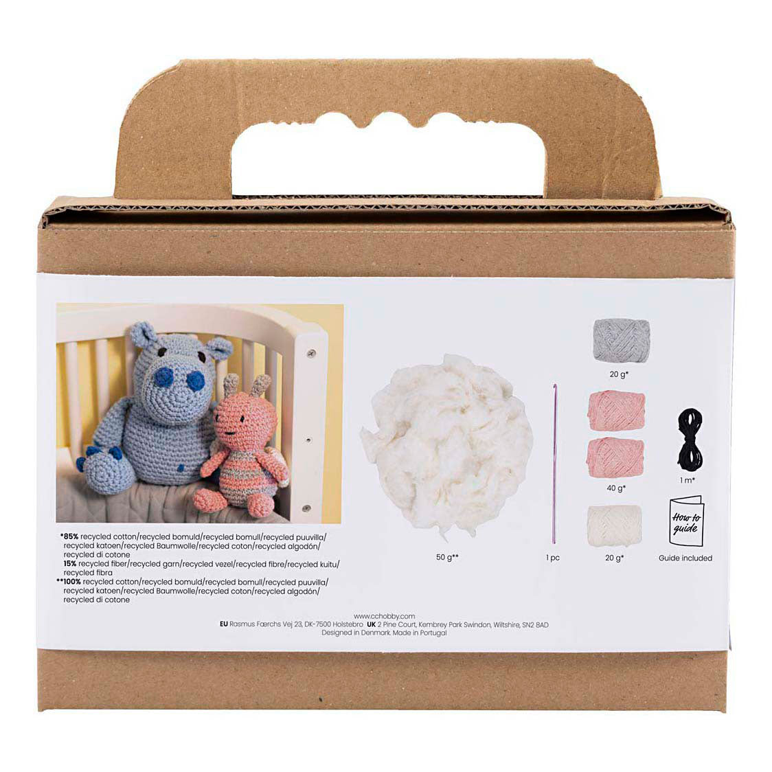 Creativ company http: www.cchobby.nl hobbyset-amigurumi-honingbij-pastelkleuren-1-doos