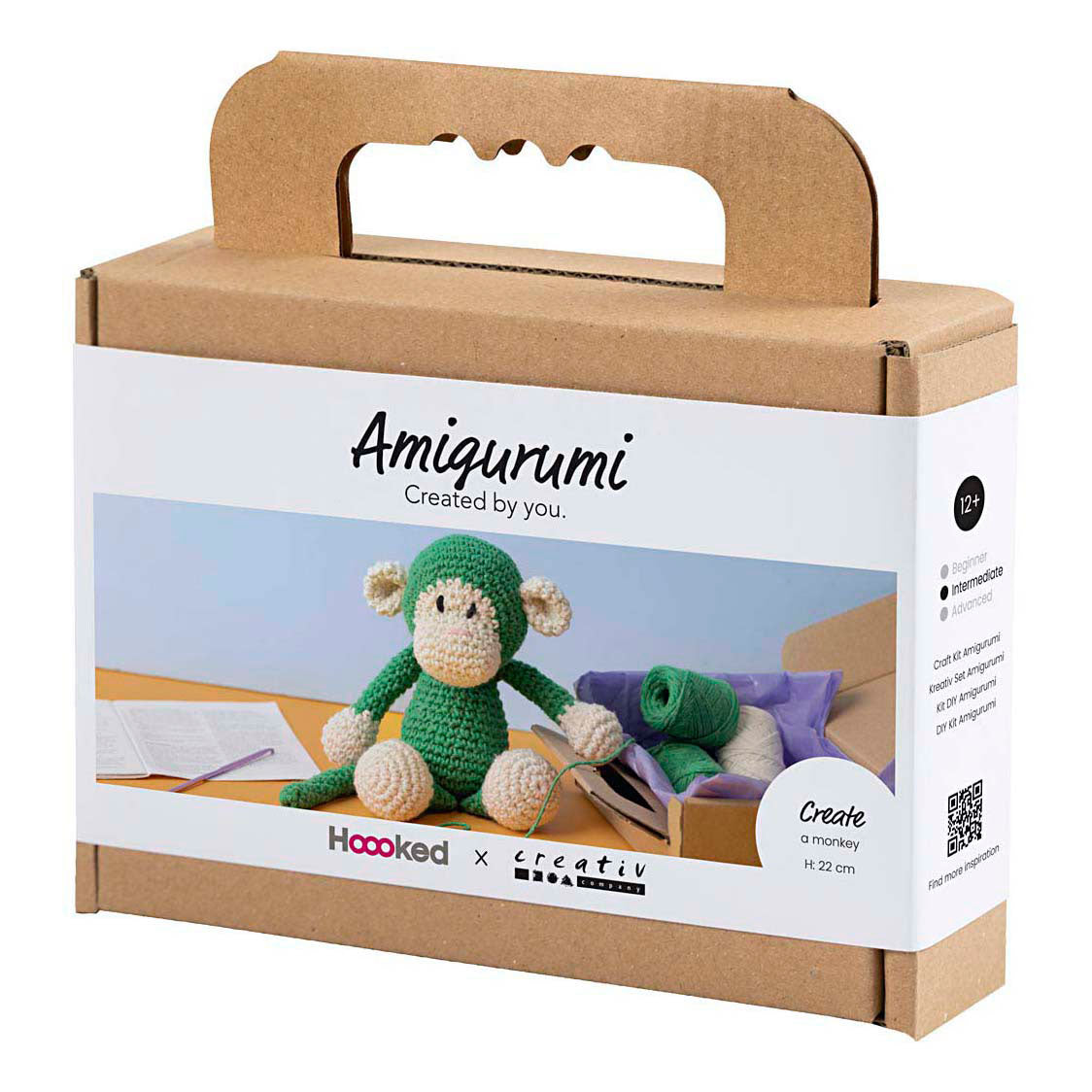 Creativ company http: www.cchobby.nl hobbyset-amigurumi-aap-groen-off-white-1-doos