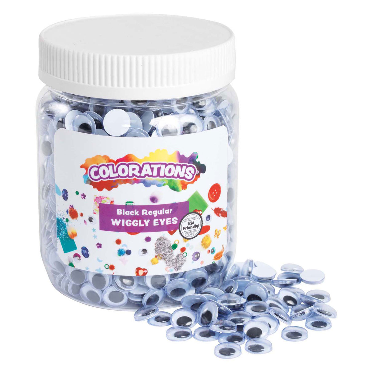Colorations - zwarte wiebeloogjes in pot, 1000st.