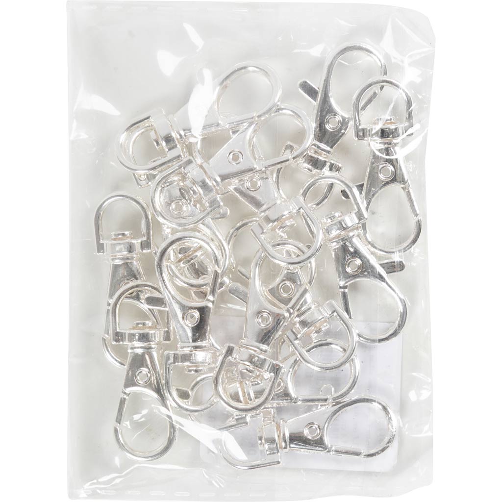 Creativ company http: www.cchobby.nl karabijnsluiting-groot-h-3-7-cm-b-1-4-cm-d-37-mm-verzilverd-15-stuk-1-doos