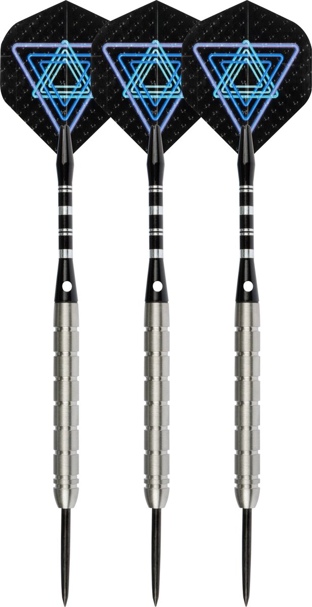Faver dartpijlenset 85% tungsten - complete set - zwart – 22 gram - 6 flights