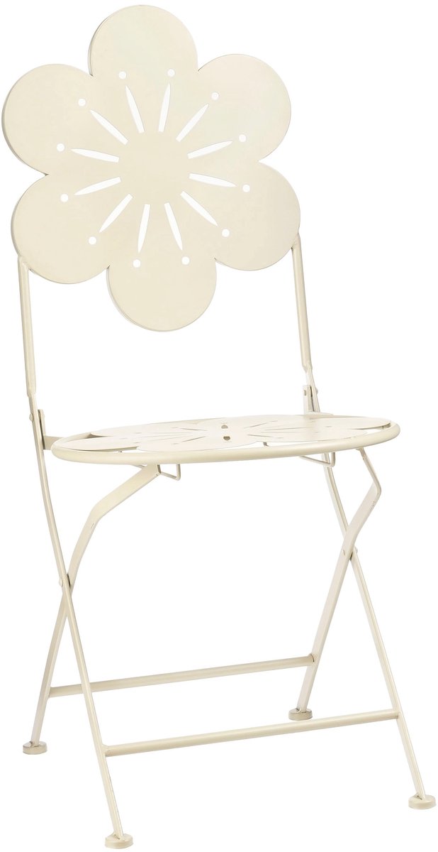 Mica decorations fleuri bistrostoel - h93 x ø41 cm - ijzer - beige