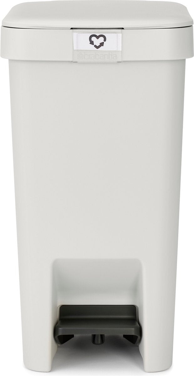 Brabantia stepup prullenbak - pedaalemmer - 10 liter - light grey