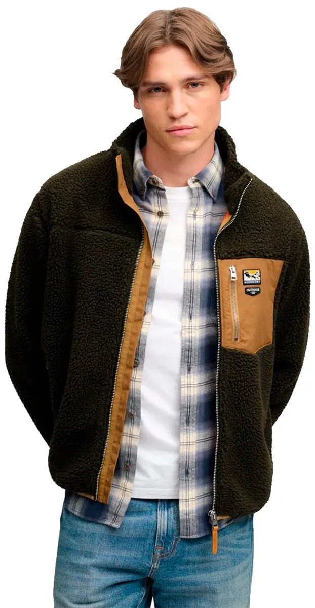 Superdry - mountain full zip fleece - heren - hoodies