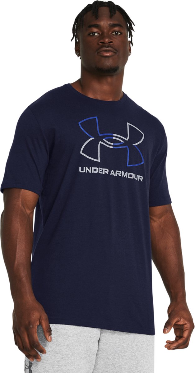 Under armour ua gl foundation update ss heren sportshirt - navy - royal - grijs
