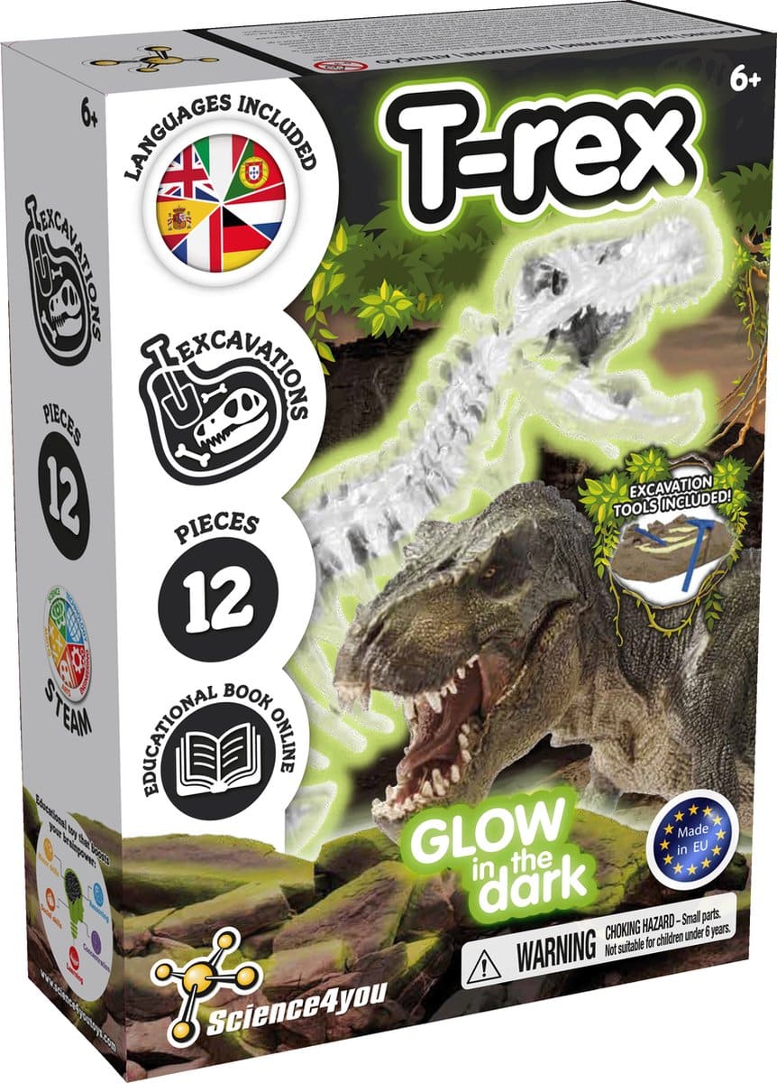 Science 4 you science4you excavation t-rex glow in the dark