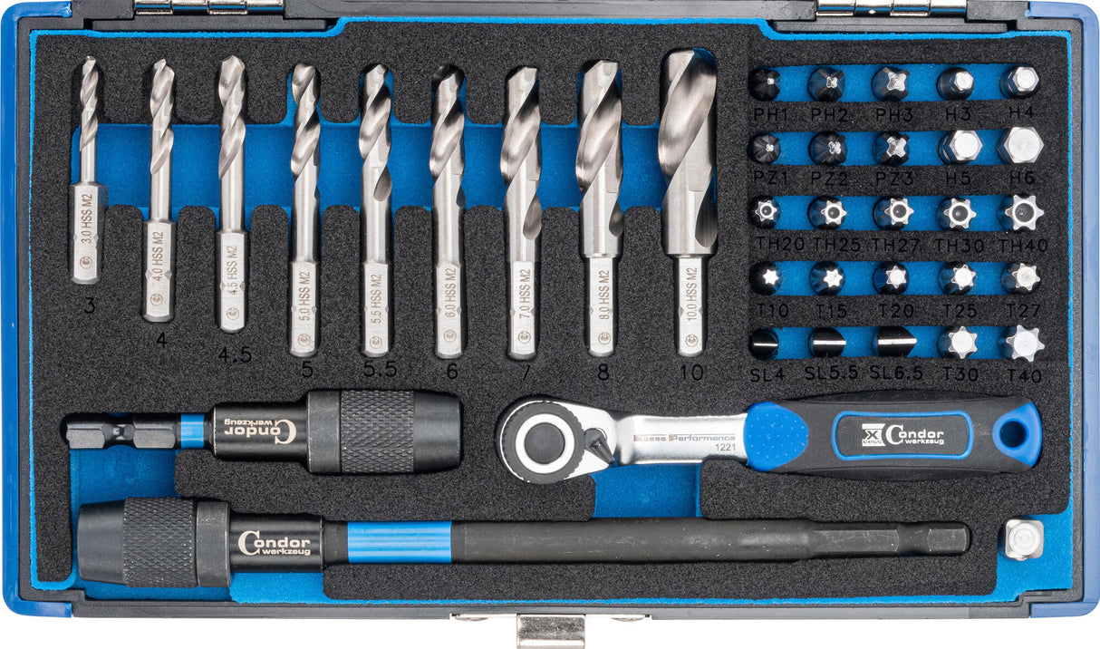 Condor speciaalboren set 39600 spiral drill bits hss-g 38tlg.