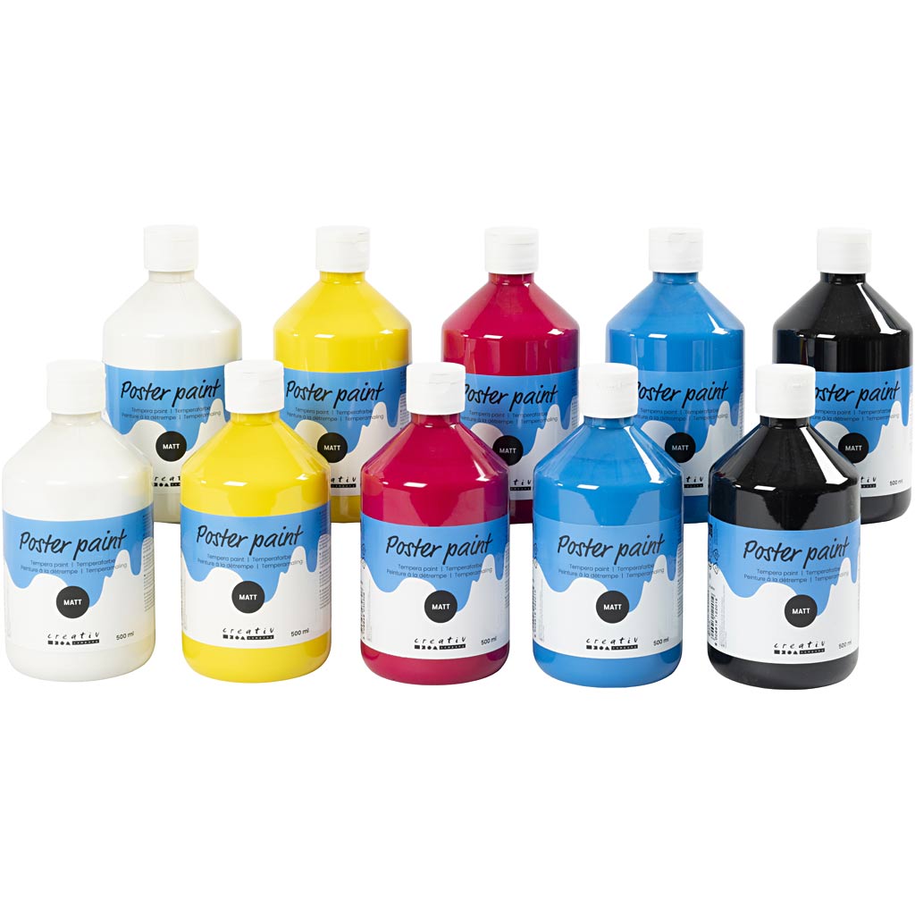 Http: www.cchobby.nl tempera-verf-mat-primair-kleuren-10x500-ml-1-doos