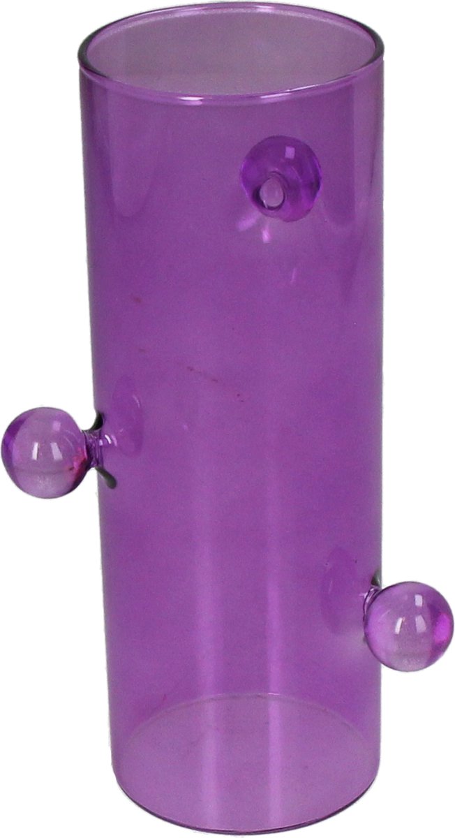Hd collection vaas glas lila 8,8x8,8x18cm
