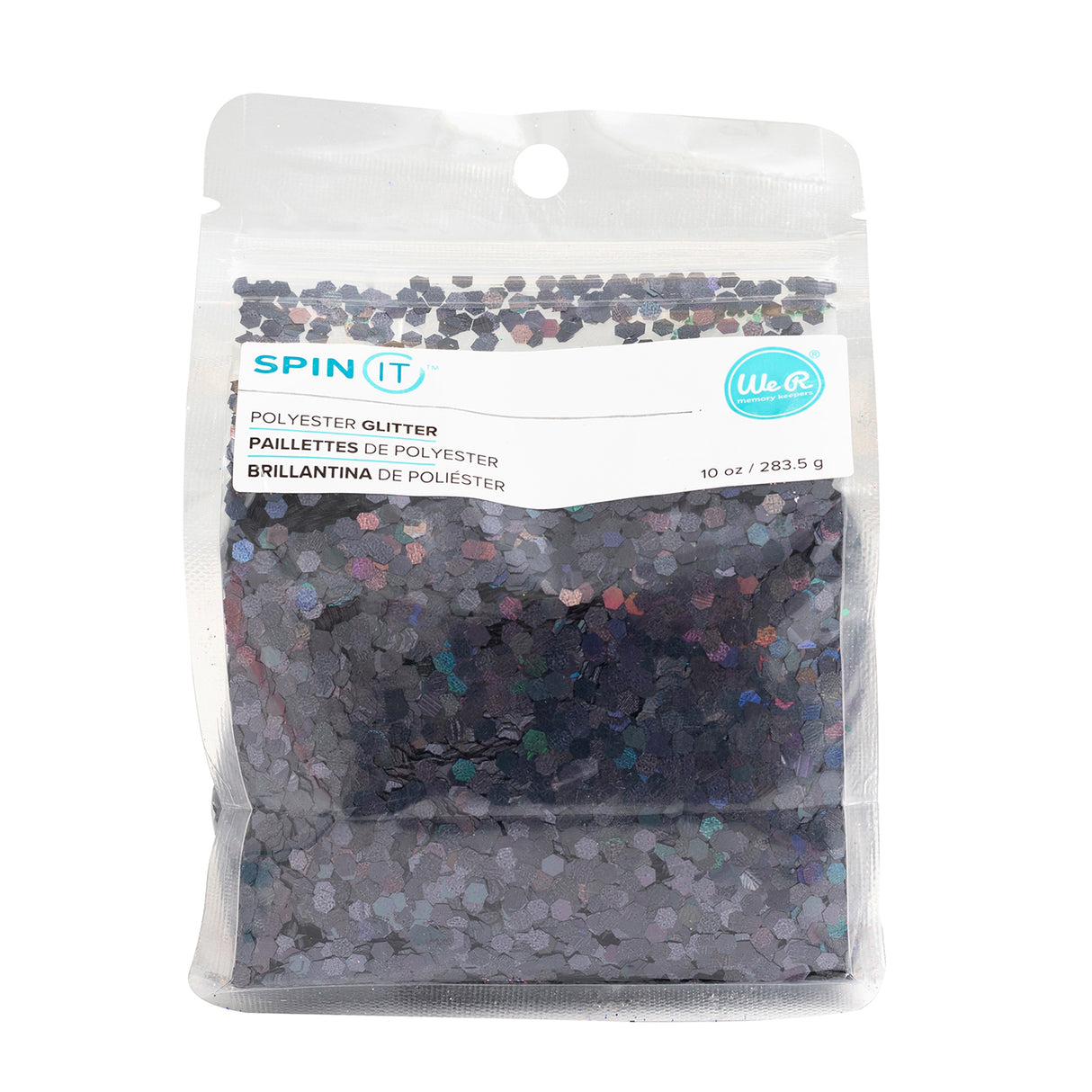 We r makers • spin it super chunky glitter black