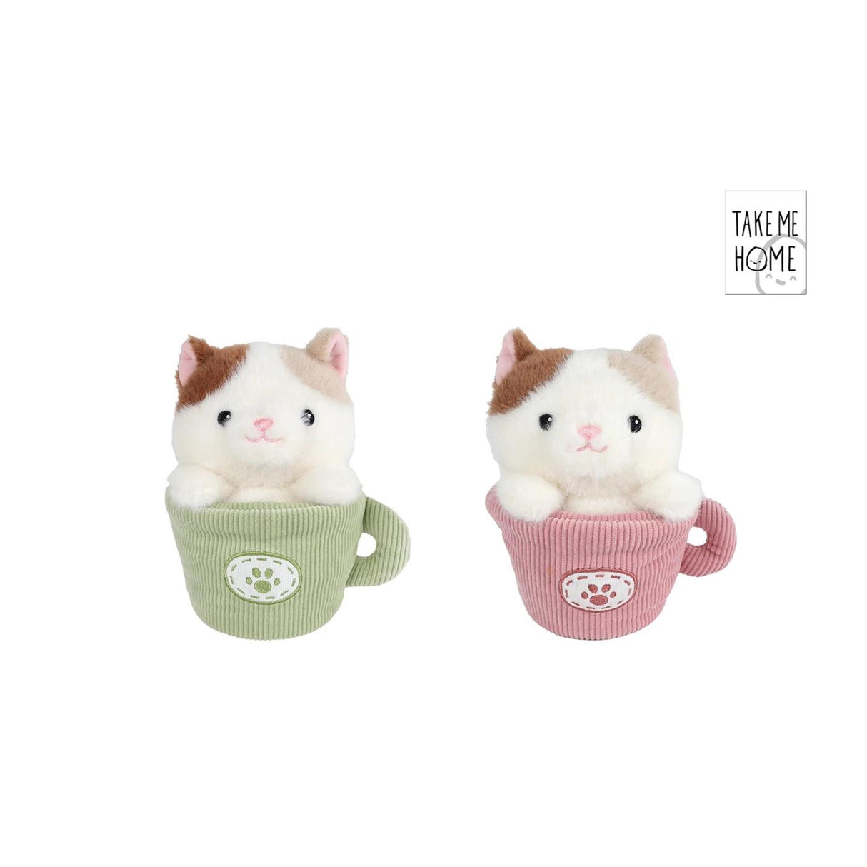 Take me home poes in mok pluche 18cm