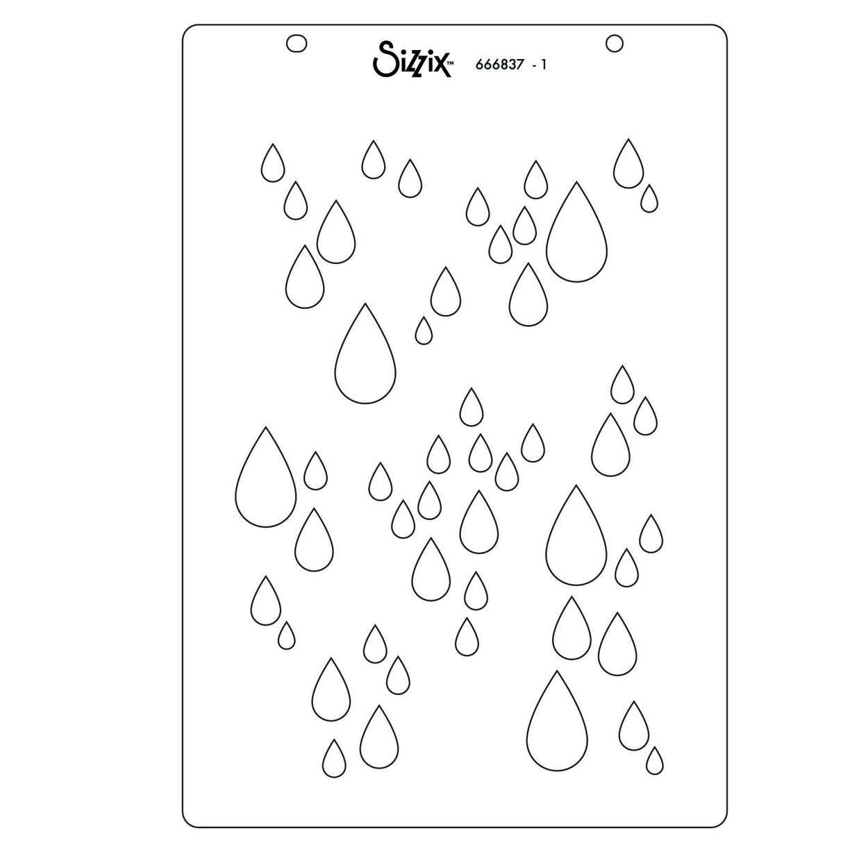Sizzix • clear stamp a5 set drip, drip, drop by stacey park