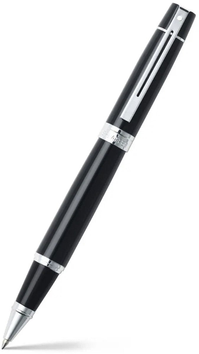 Sheaffer rollerball 300 - glanzend zwart en chroom - penpunt m