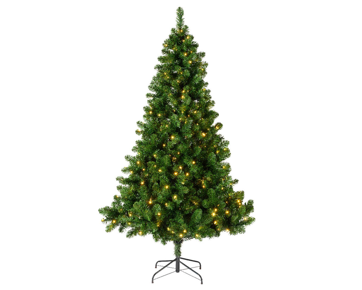 Everlands kunstkerstboom imperial pine 210cm hoog verlicht met 380 geintegreerde warmwitte led lampjes