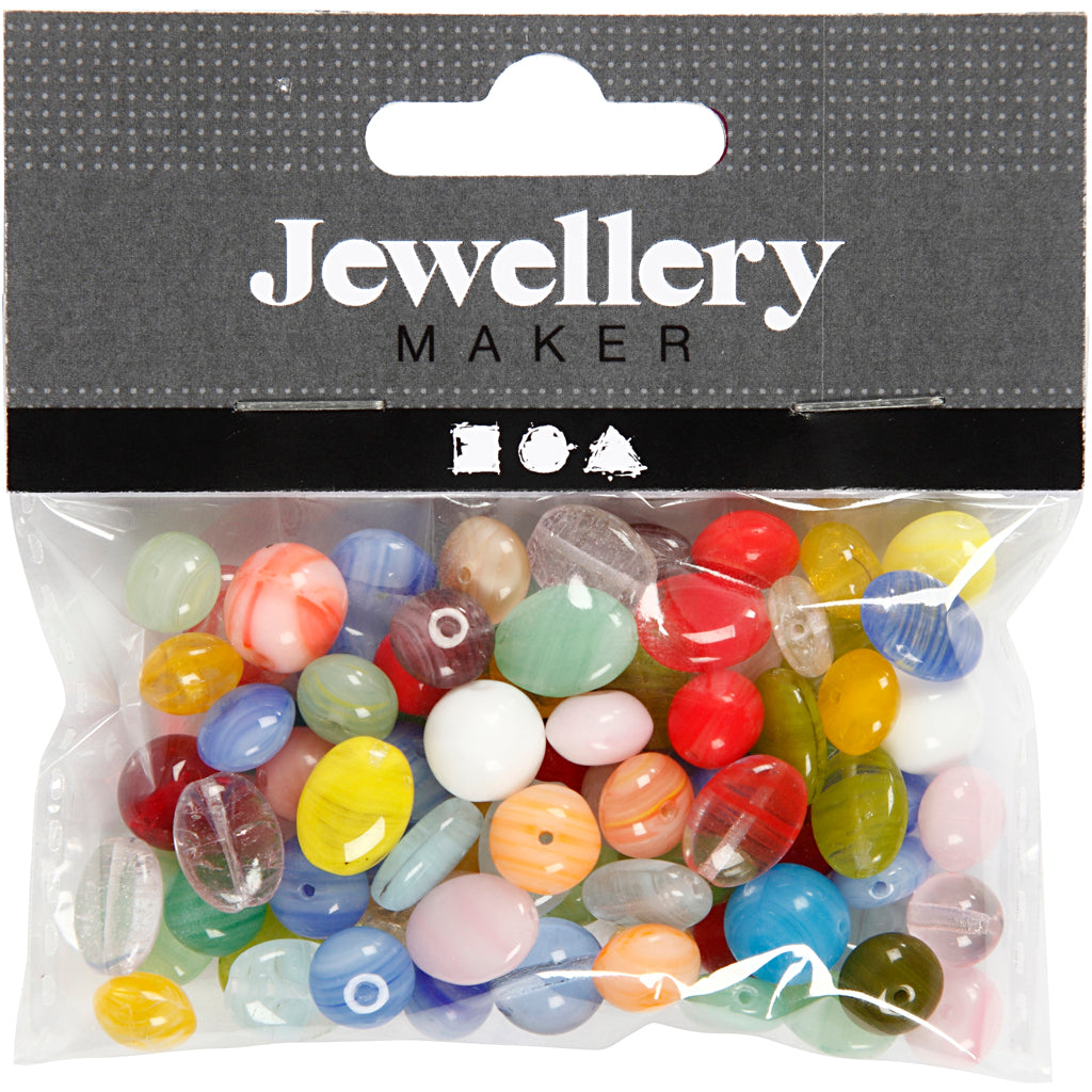 Creativ company https: www.cchobby.nl glazen-kralen-rond-ovaal-cirkel-d-6-13-mm-gatgrootte-0-5-1-5-mm-diverse-kleuren-60-gr-1-doos