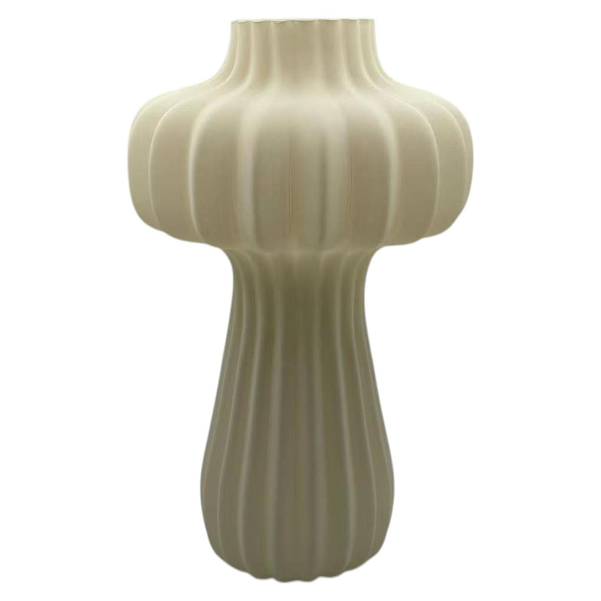 Mansion atmosphere vaas mae glas wit 17x17x27,5cm
