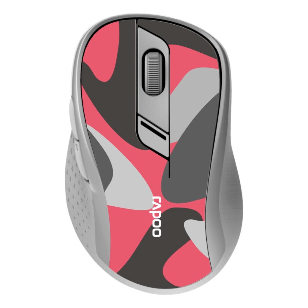 Rapoo m500 silent stille multimodus draadloze optische muis rood camouflage