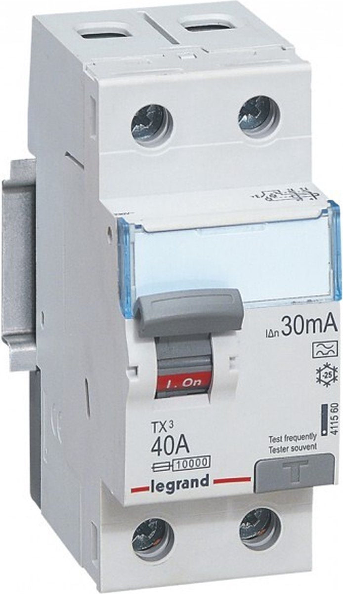 Legrand 411560 tx3 fi 40a 2p 30ma a aardlekschakelaar 40 a 0.03 a 230 v