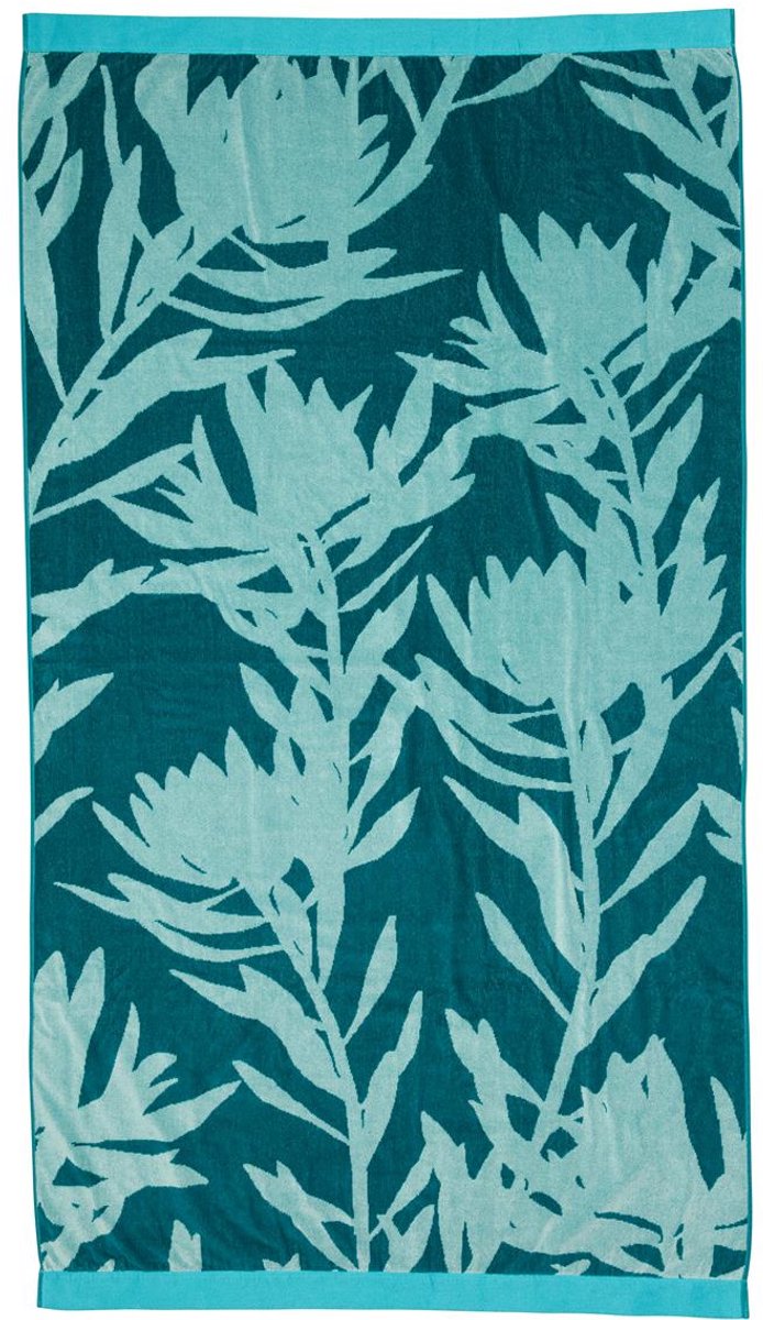 Kaat amsterdam bermuda strandlaken - 100x180 cm - blauw groen