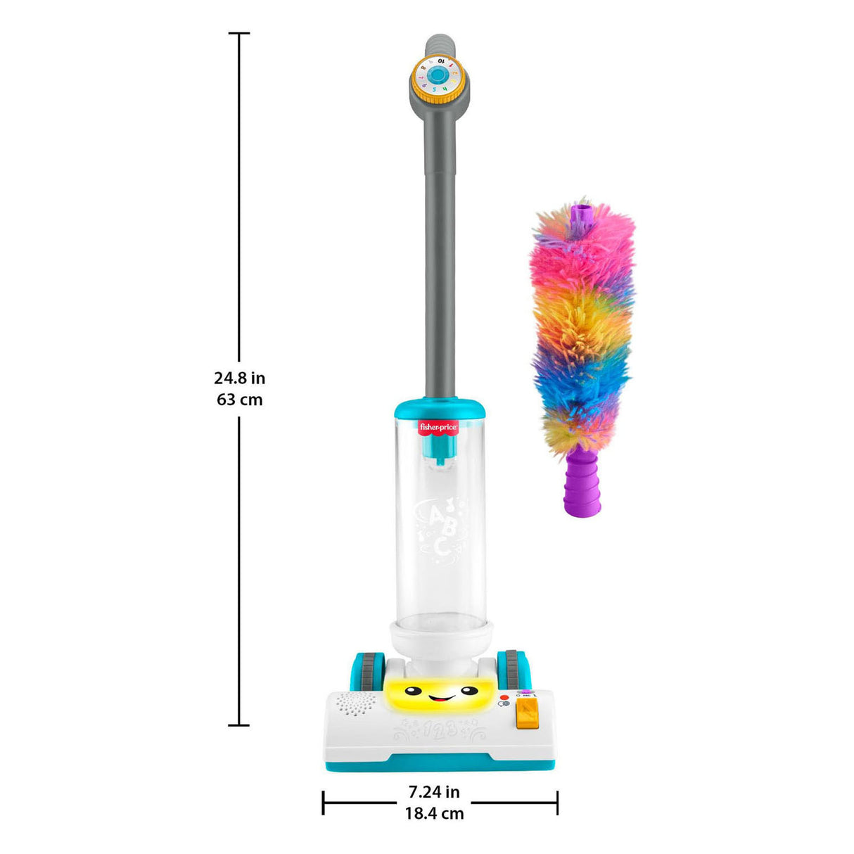 Fisher-price leerplezier 2-in-1 stofzuiger met stoffer en lichtjes en muziek