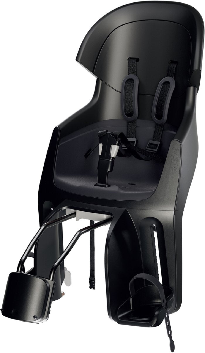 Bobike exclusive evolve maxi ff framebevestiging - urban black - fietsstoeltje - kinderzitje - achterzitje - fietszitje - voor zadelbuis van een fiets of e-bike