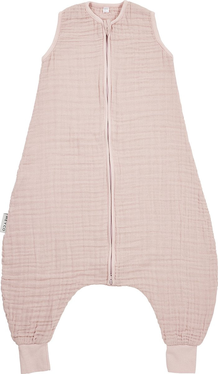 Meyco baby uni baby zomer slaapoverall jumper - pre-washed hydrofiel - soft pink - 92cm - 0.5 tog