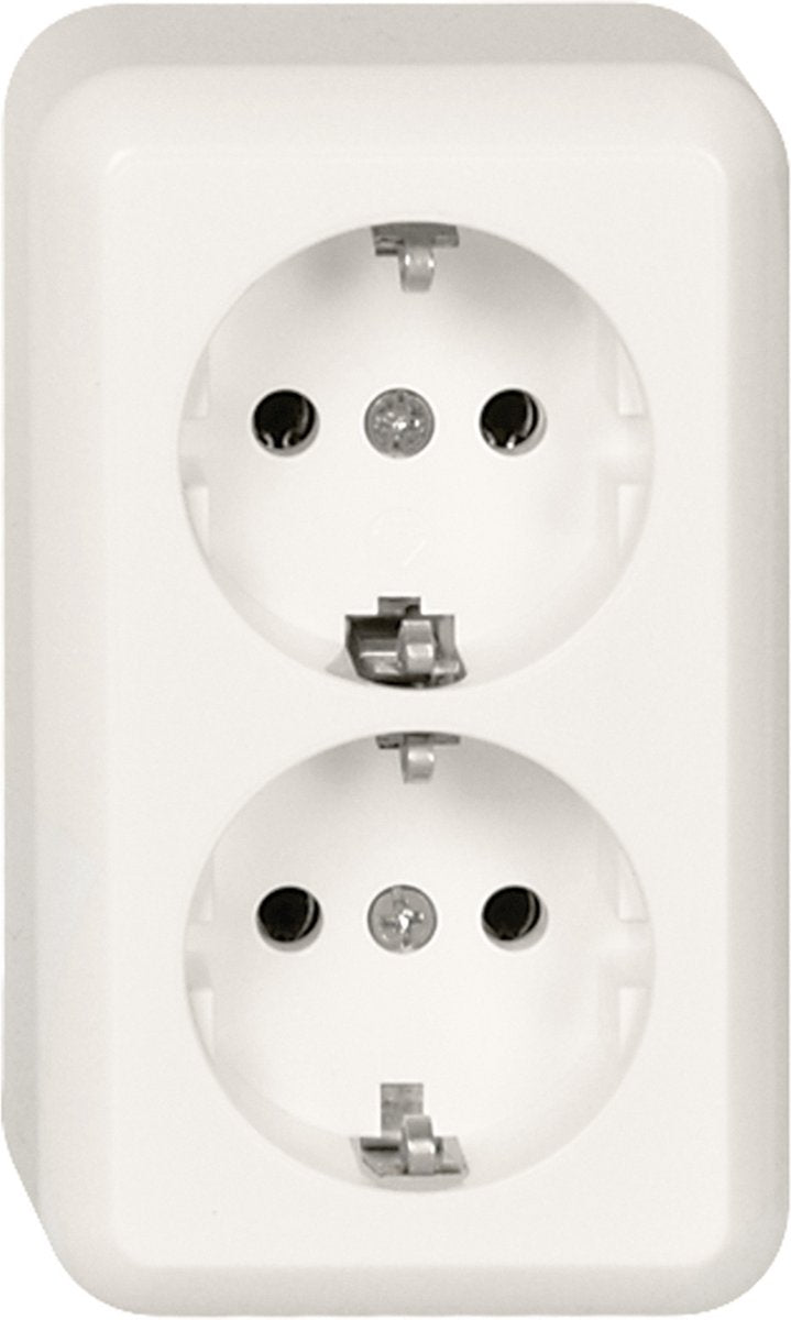 Schneider electric stopcontact - opbouw - randaarde - 2v - polarwit - contura - - 395404