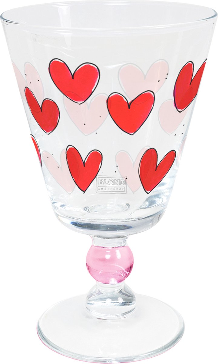 Blond amsterdam , specials, love: wijnglas hearts